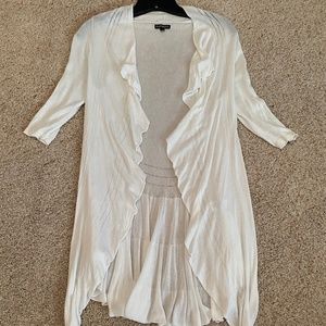Express White Cotton Cardigan